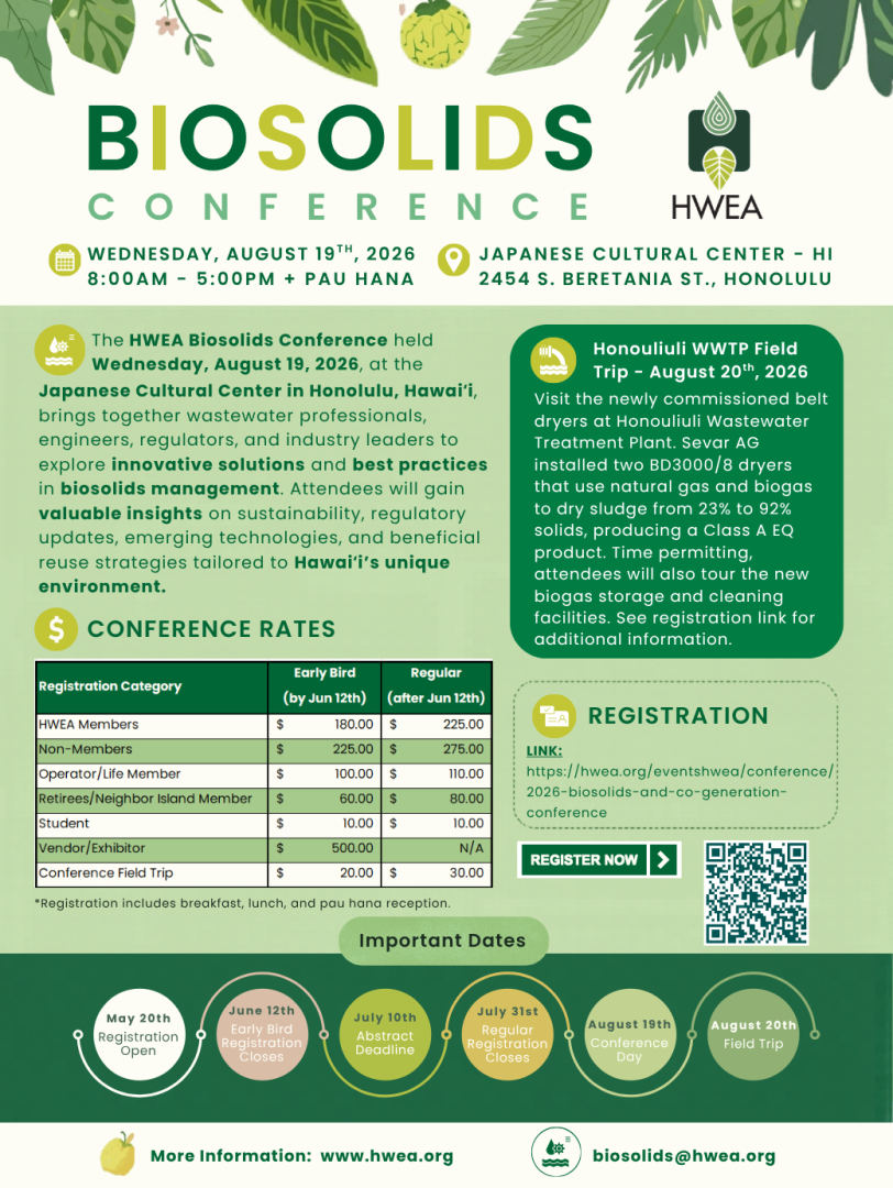 2026 BIOSOLIDS AND CO-GENERATION CONFERENCE
